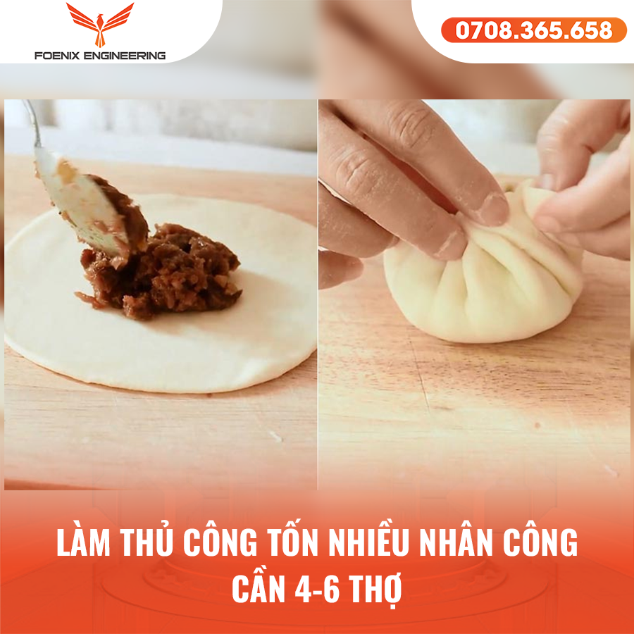 Máy sản xuất bánh bao tự động tiết kiệm nhân công