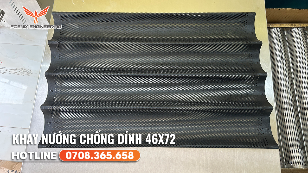 Giới thiệu khay nướng chống dính 46x72 4 sóng