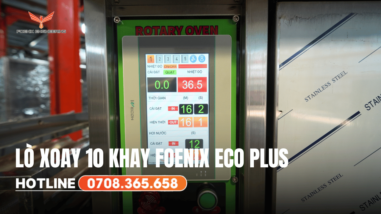 Màn hình cảm ứng lò xoay 10 khay màn hình cảm ứng