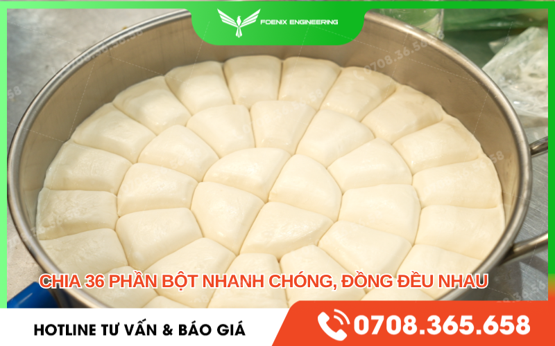 Hiệu suất của máy chia bột bánh mì điện 36 phần