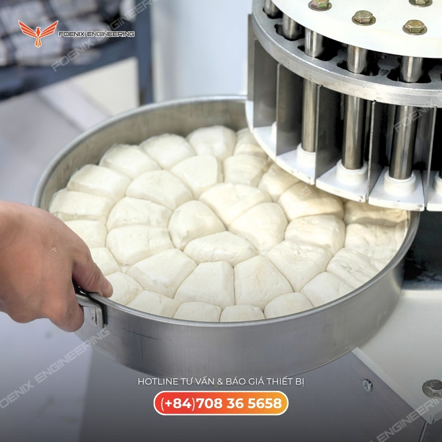 chia bột bánh mì đông 