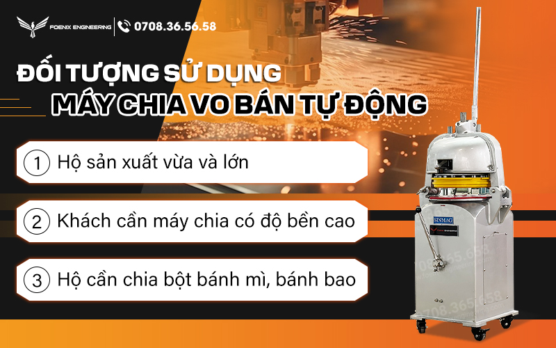 Máy chia bột bán từ động phù hợp cho hộ sản xuất vừa và lớn