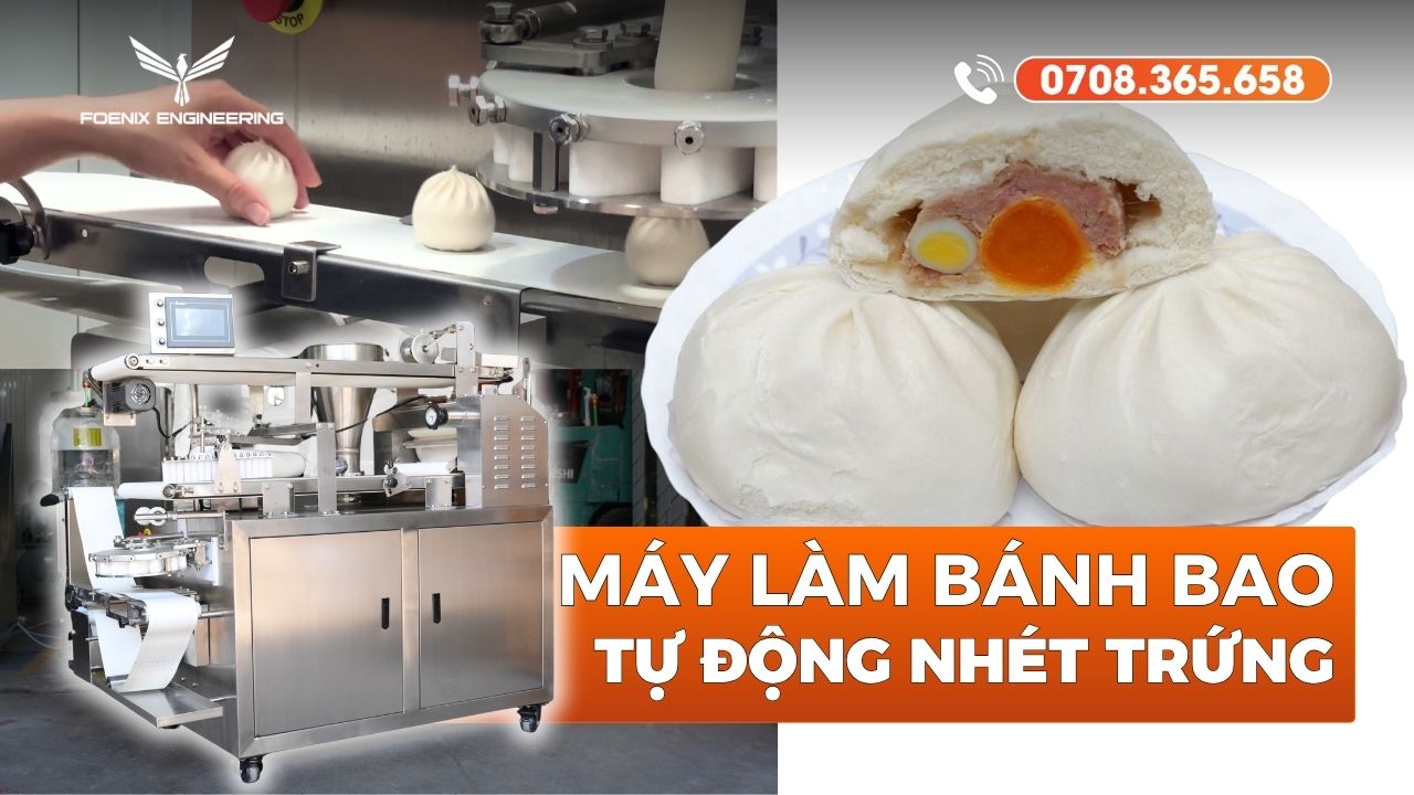 máy làm bánh bao nhét trứng tự động