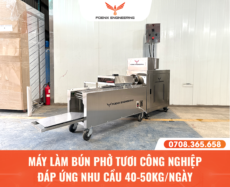Máy làm bánh phở tươi công suất lớn