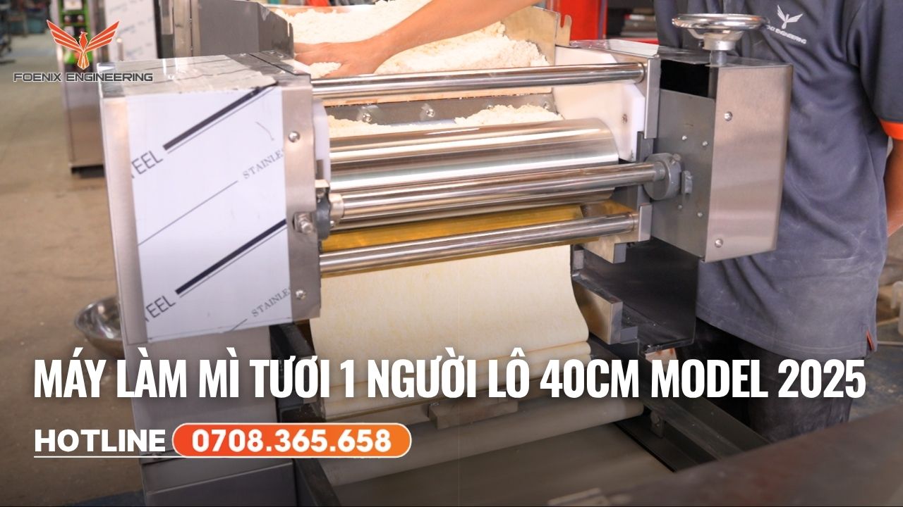 Máy làm mì tươi sợi cán bột đều