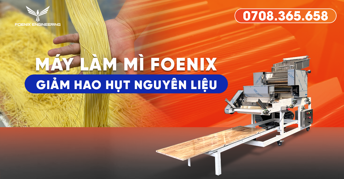 Giảm hao hụt nguyên liệu đáng kể với máy làm mì tươi công nghiệp