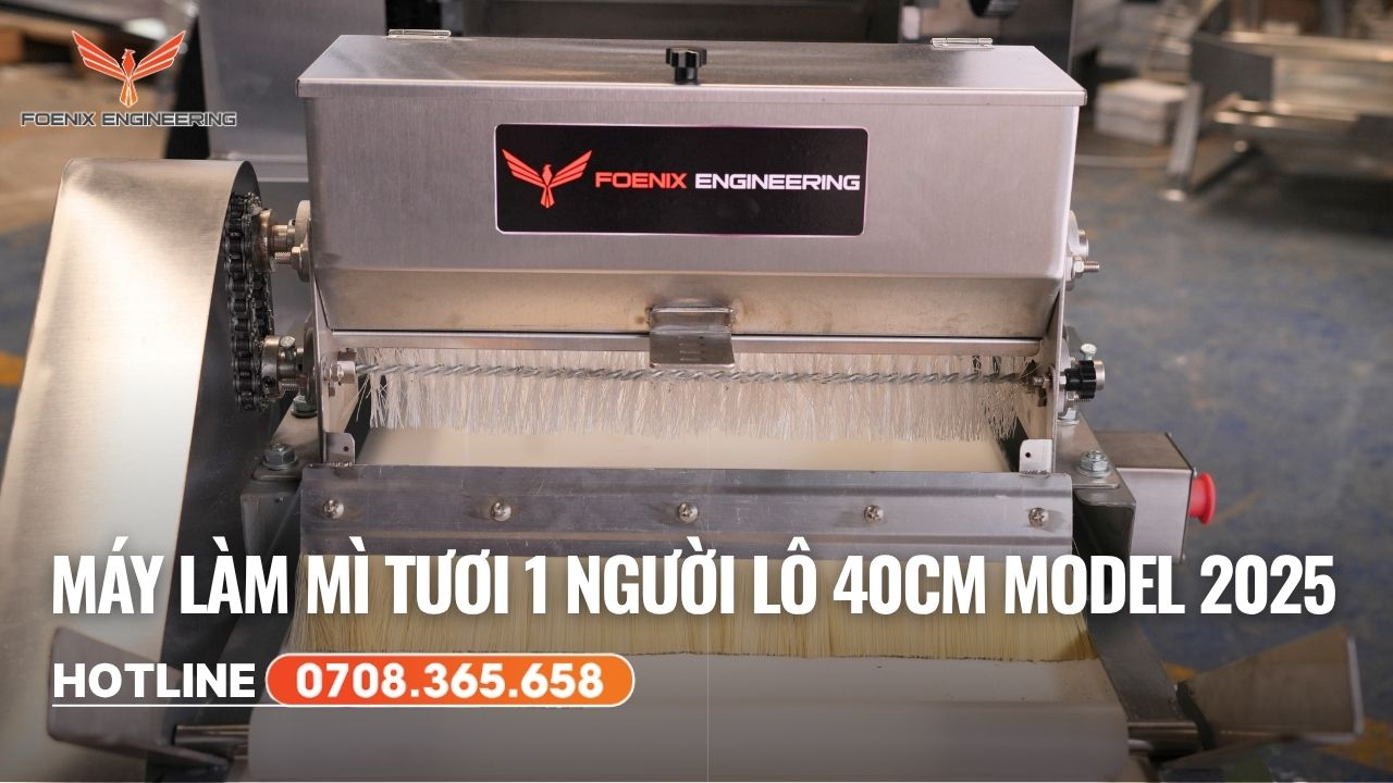 Máy làm mì tươi rắc bột tự động