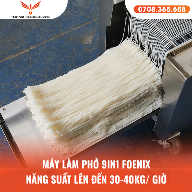 Năng suất của máy làm phở đốt trong Foenix