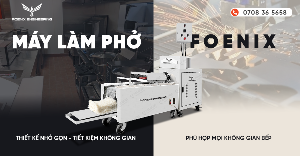 Máy làm phở tiết kiệm diện tích