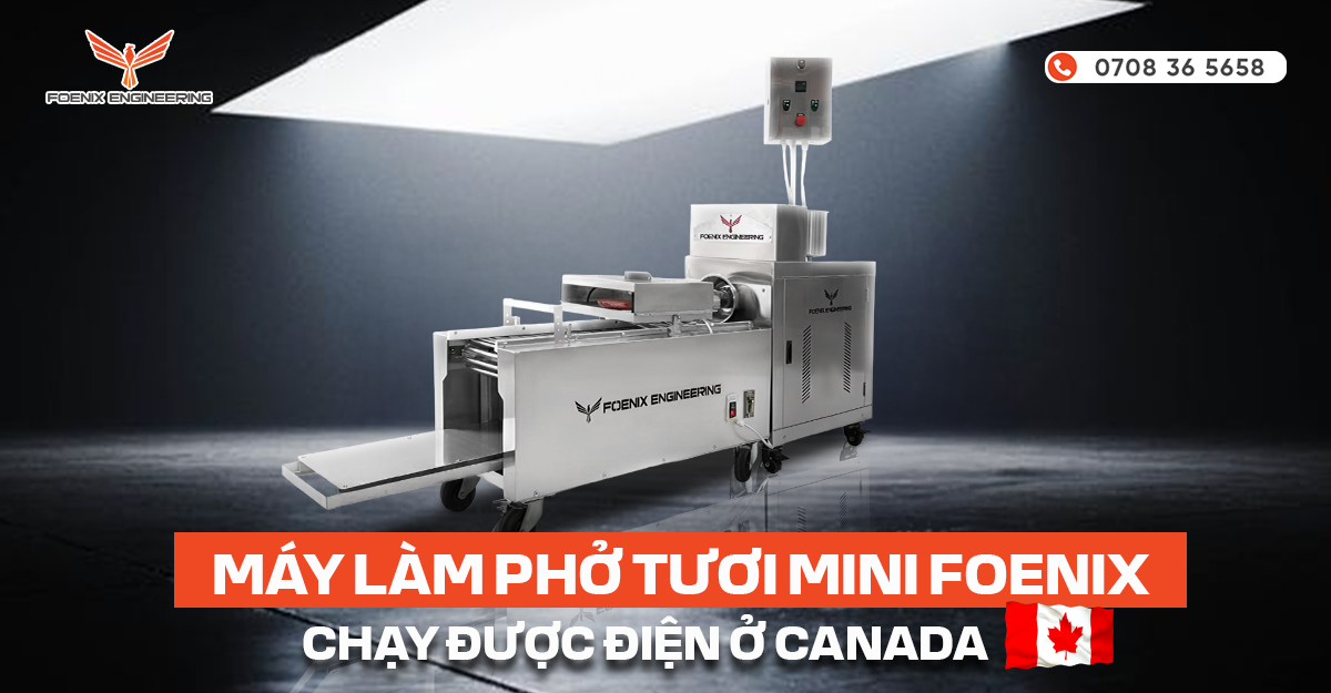 Máy làm phở tươi mini dùng điện ở Canada