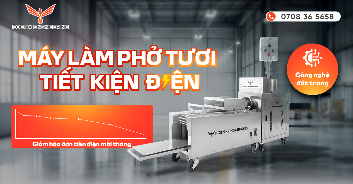 Máy làm phở tươi tiết kiệm điện năng