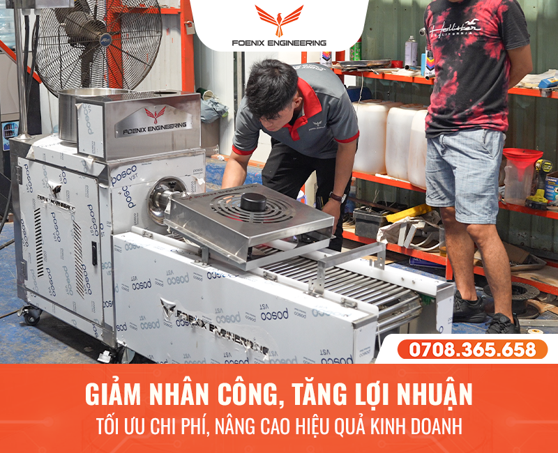 Máy làm bánh phở tươi công suất lớn