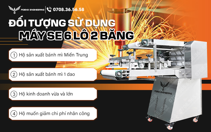 Đối tượng sử dụng máy se 6 lô 2 băng