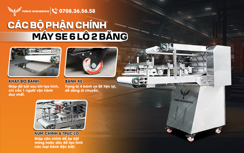 Máy se có trang bị bánh xe giúp dễ dàng di chuyển 