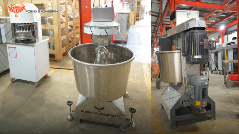 Máy trộn bột làm bánh mì 15kg đánh bột không rung lắc