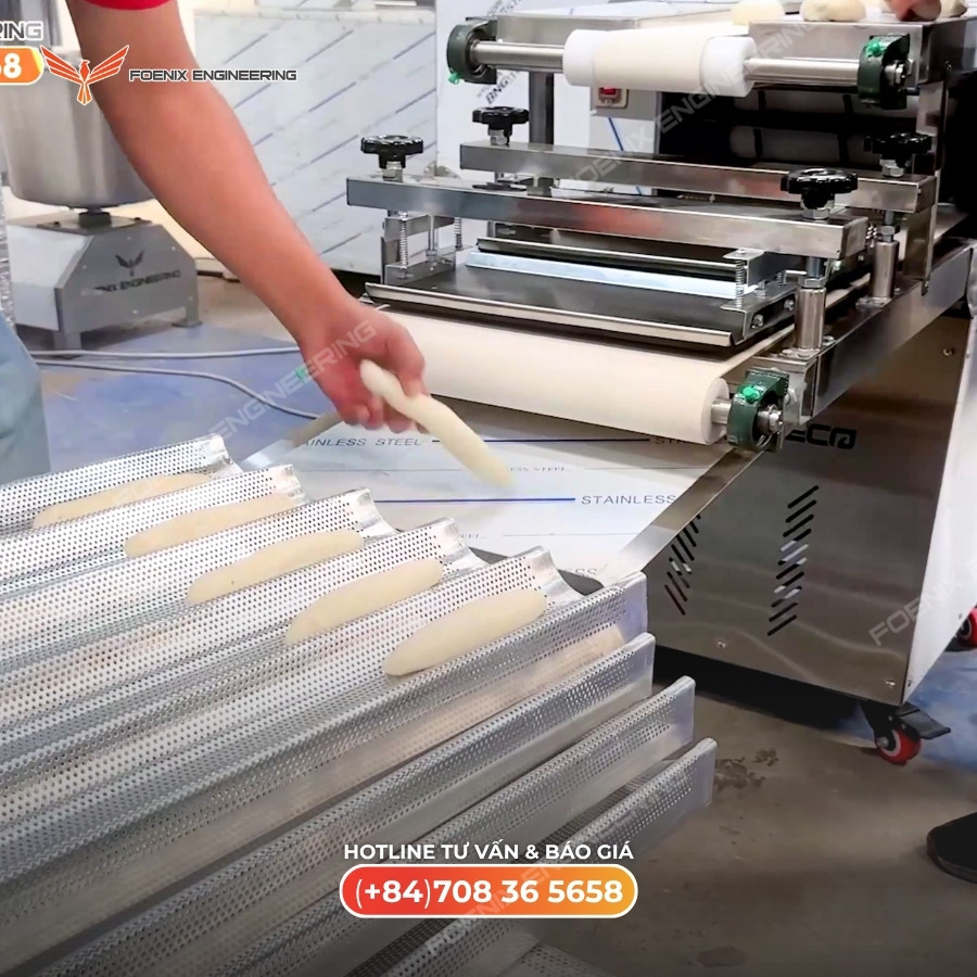 Quy trình vê bánh mì bằng máy