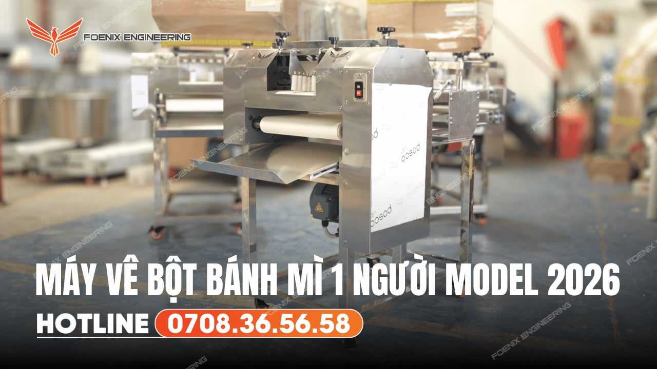 Máy vê bột bánh mì 1 người model 2026
