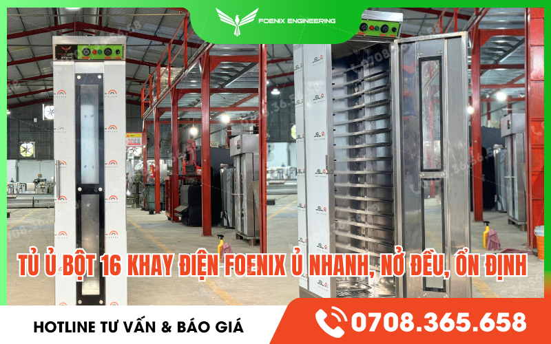 Địa chỉ bán tủ ủ bột 16 khay điện giá 