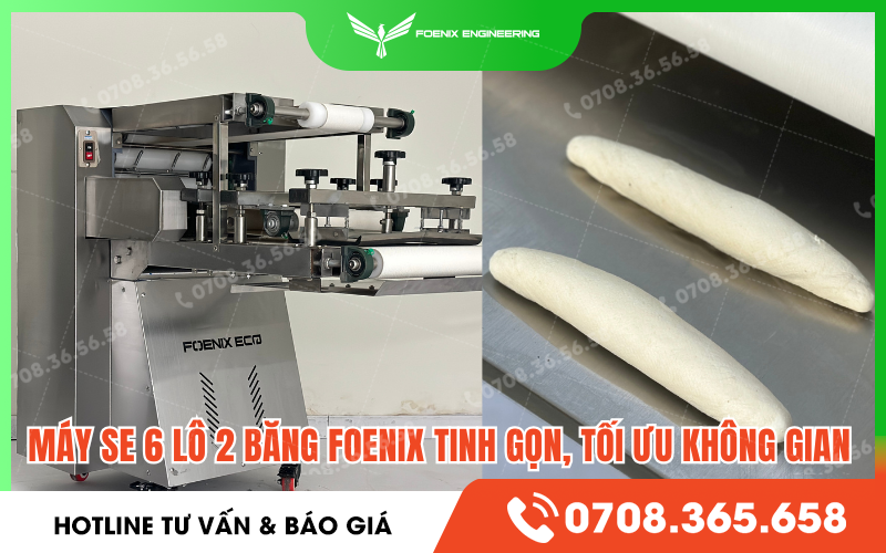 Máy se 6 lô 2 băng Foenix Eco tối ưu không gian