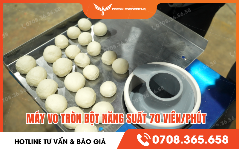 Năng suất của máy tạo viên bột tròn cho năng suất bao nhiêu?