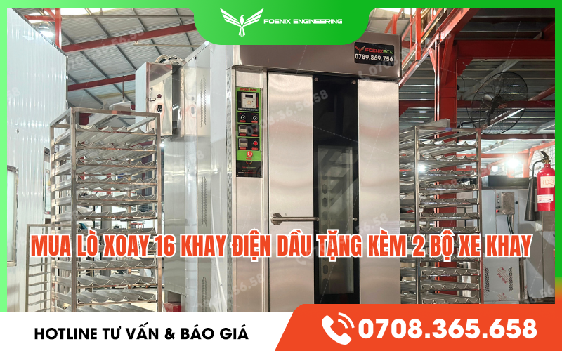 Thông số kỹ thuật lò nướng bánh mì 16 khay