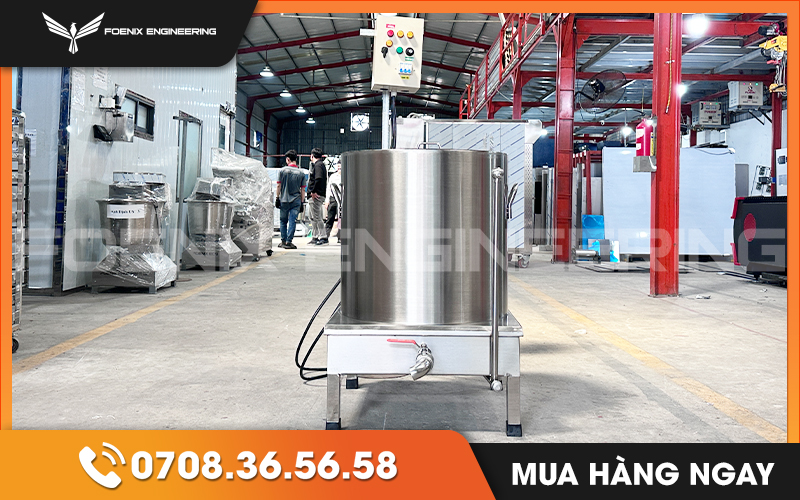 Nồi phở làm từ vật liệu INOX 304 cao cấp, đảm bảo vệ sinh