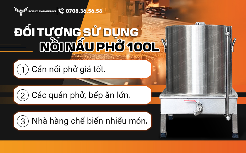 Nồi phở công nghiệp dành cho quán phở lớn, nhà hàng