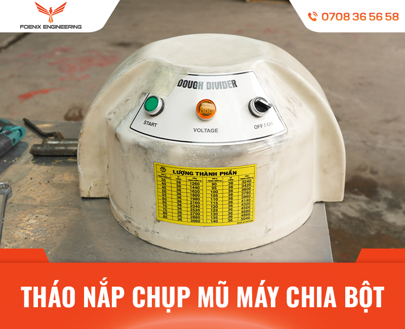 Quy trình cách vệ sinh máy chia bột