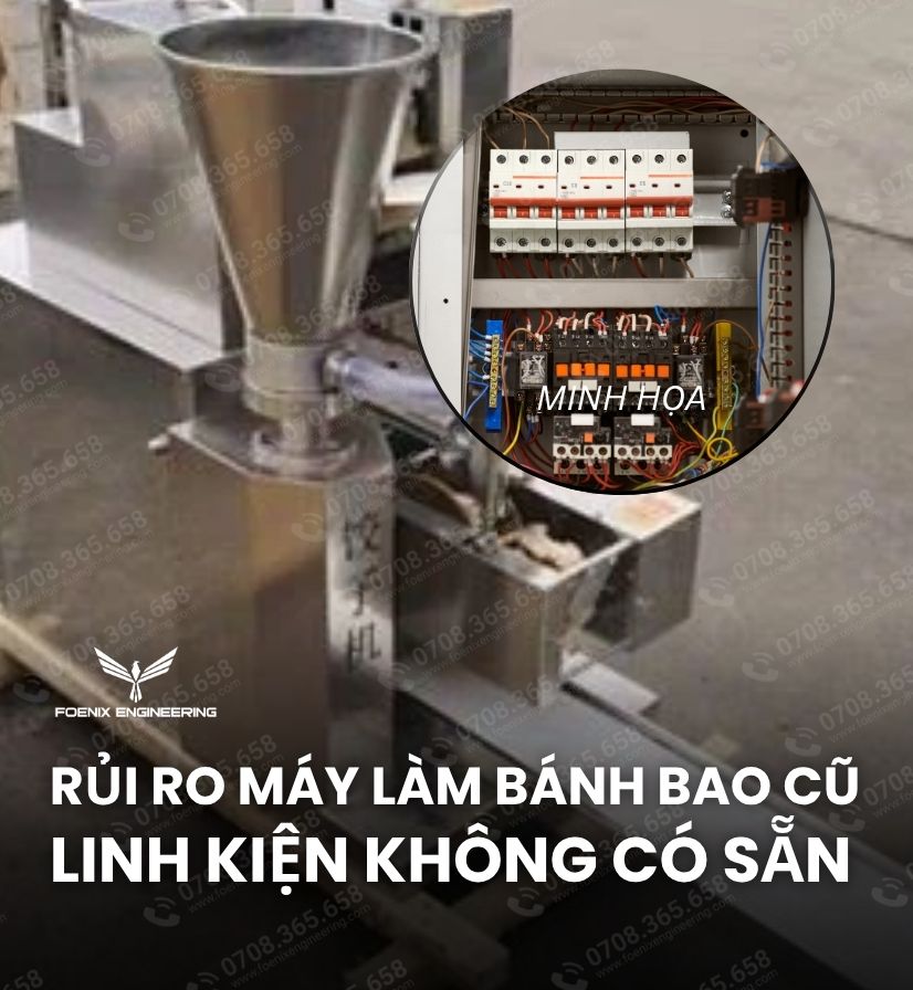 máy làm bánh bao cũ khó sửa chữa