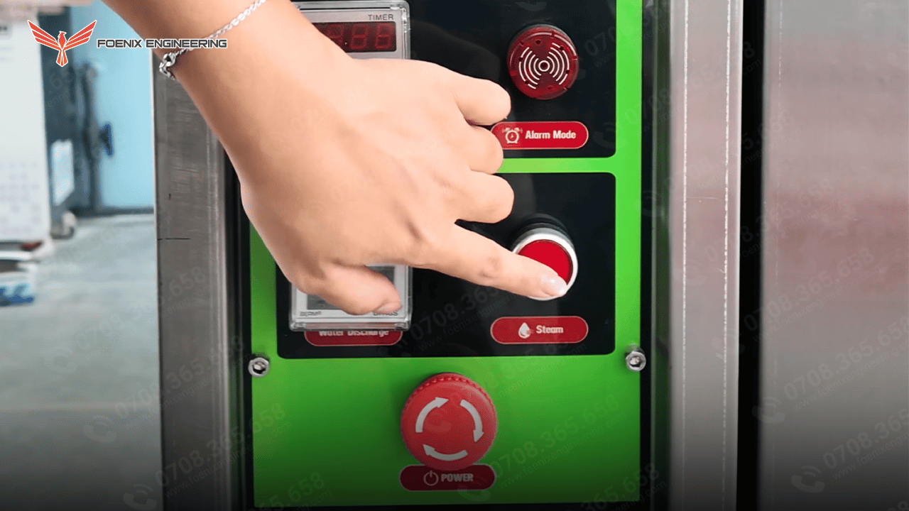 Steam nước lò xoay chuẩn 