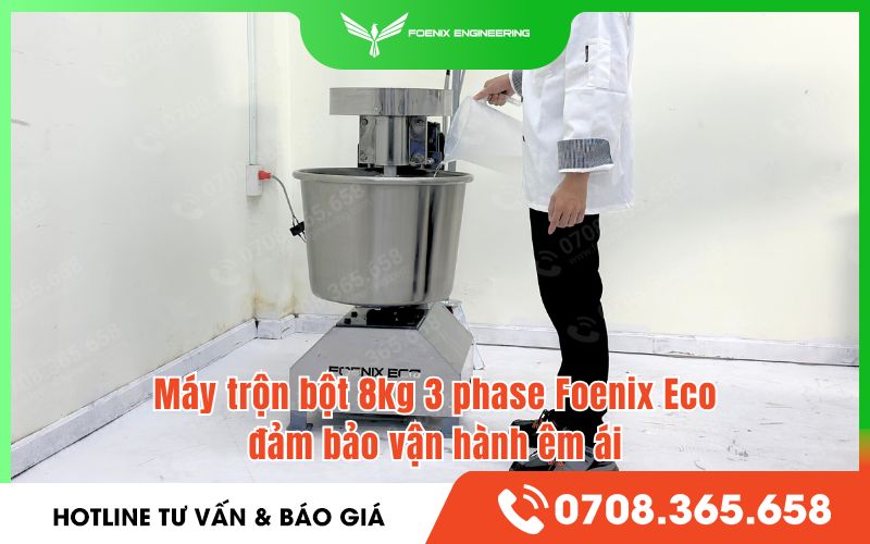 vận hành máy trộn bột bánh mì