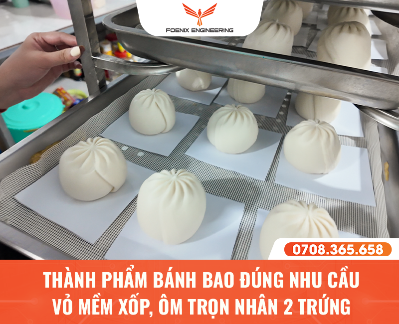 Thiết bị làm bánh bao 2 trứng hiện đại