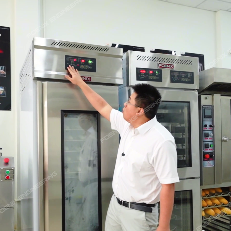 bảng điều khiển tủ ủ bánh mì đông đá