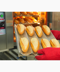 Thành phẩm nướng từ lò xoay 6 khay mini