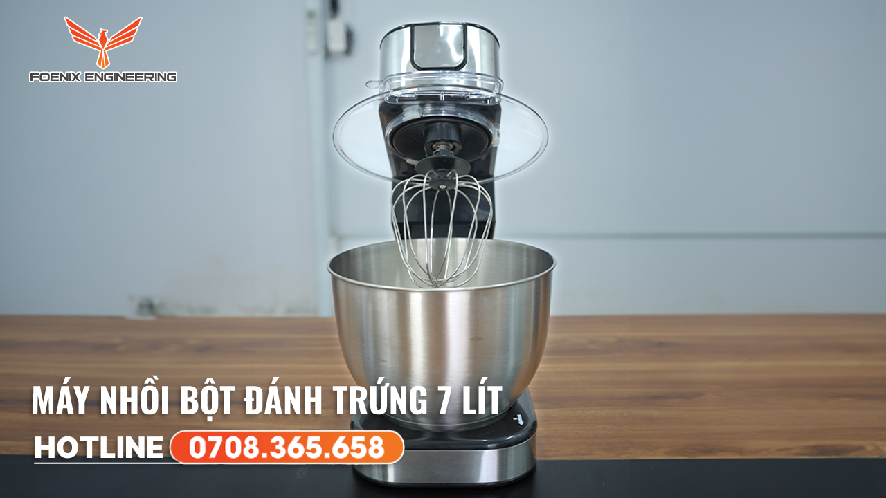 Cối nhồi bột đánh trứng có nắp chống văng