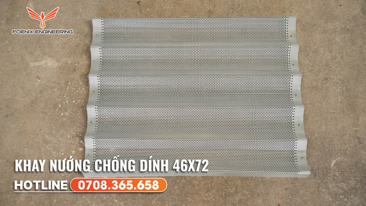 Giới thiệu khay nướng chống dính 5 sóng kích thước 46x72