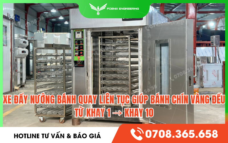Lò nướng bánh hoạt động mạnh mẽ, giá