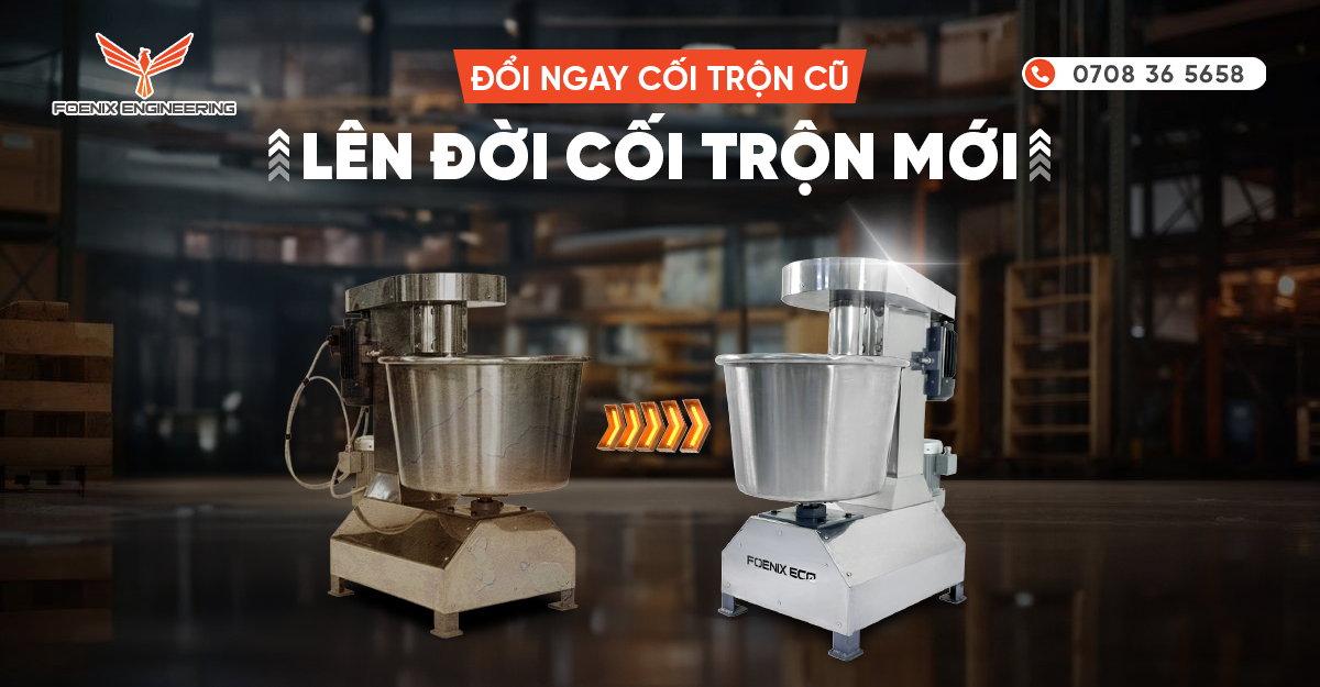 Thu máy trộn bột cũ đổi máy trộn bột mới