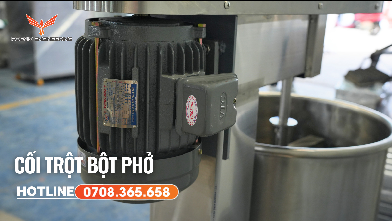 Công suất máy trộn bột bún phở