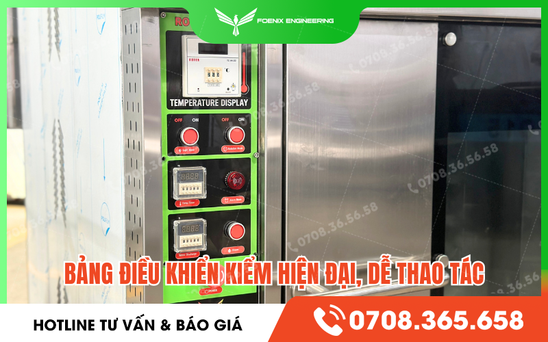 Hướng dẫn sử dụng lò xoay điện 6 khay Foenix Eco