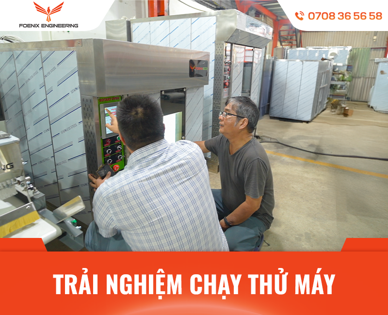 Trải nghiệm chạy thử thiết bị làm bánh mì