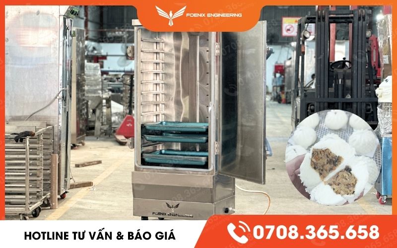 tủ hấp bánh bao bằng điện