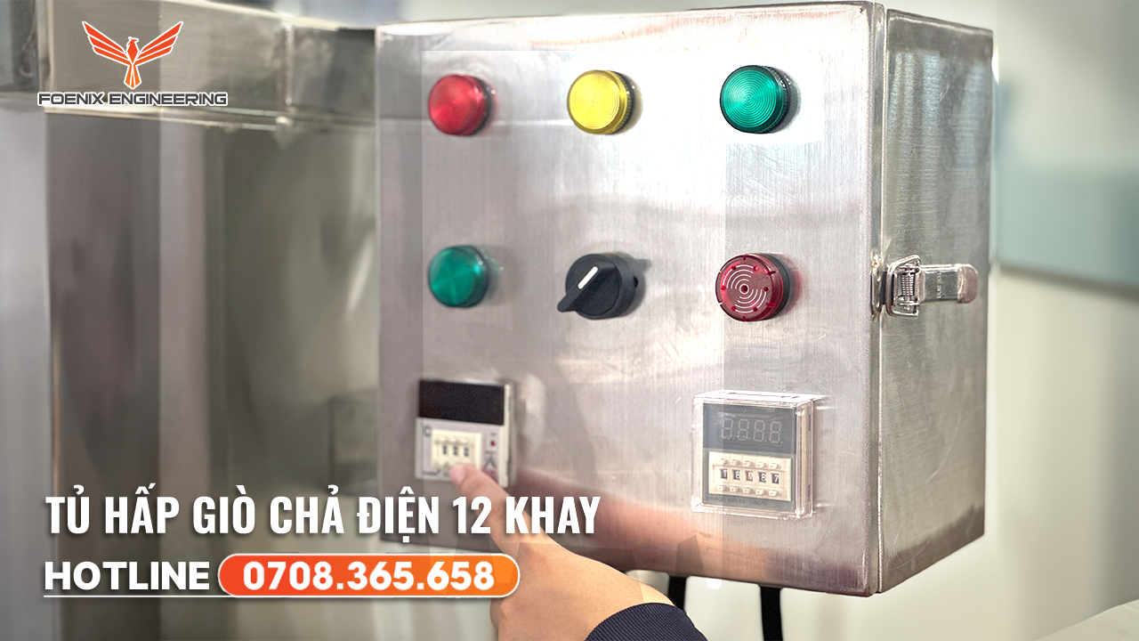 Tủ hấp giò chả có bảng điều khiển thân thiện