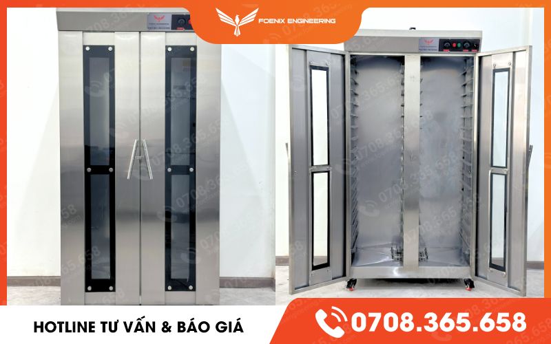 tủ ủ bột bánh bao có điện