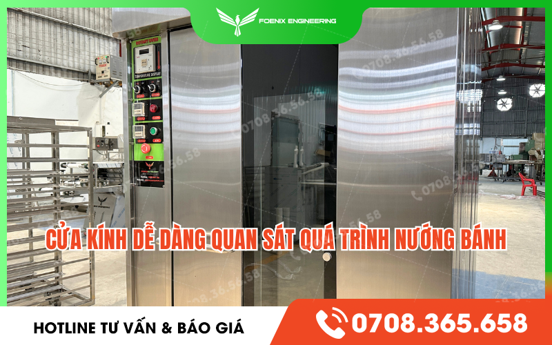 Lò nướng bánh 12 khay hiện đại, tự động