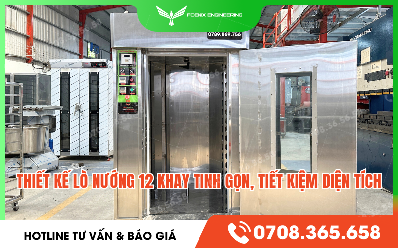 Lò nướng bánh mì quy mô lớn tiết kiệm diện tích
