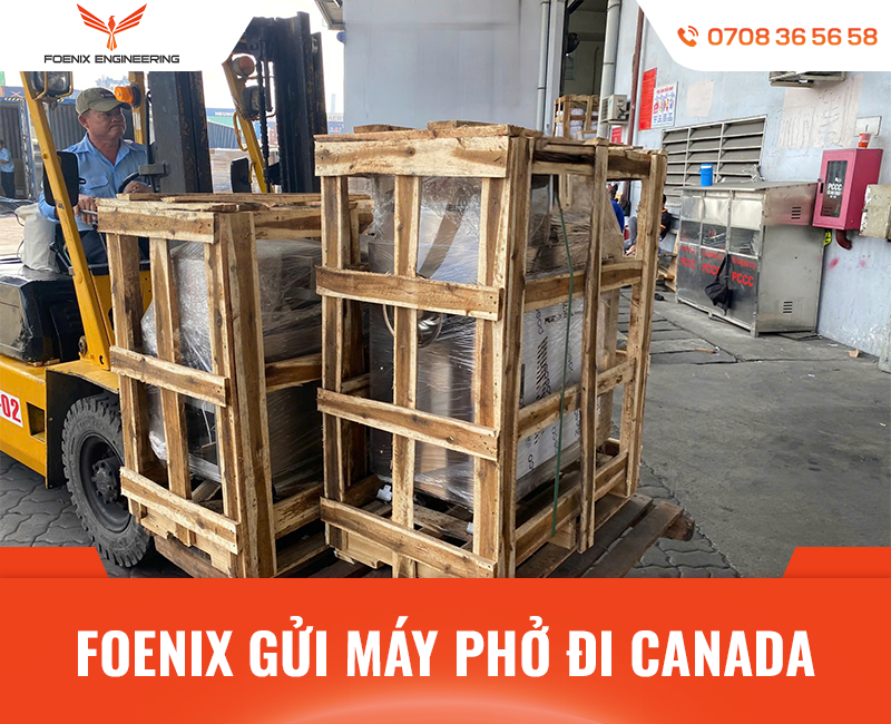 Vận chuyển máy làm phở tươi sang Canada