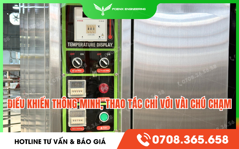 Lò xoay 12 khay điện kiểm soát nhiệt độ và độ ẩm tự động