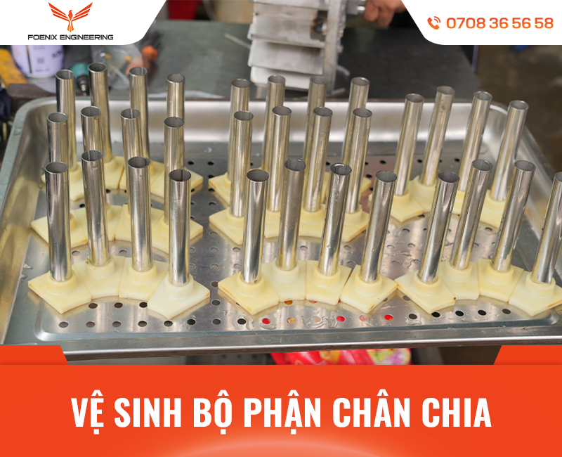 Làm sạch máy chia bột