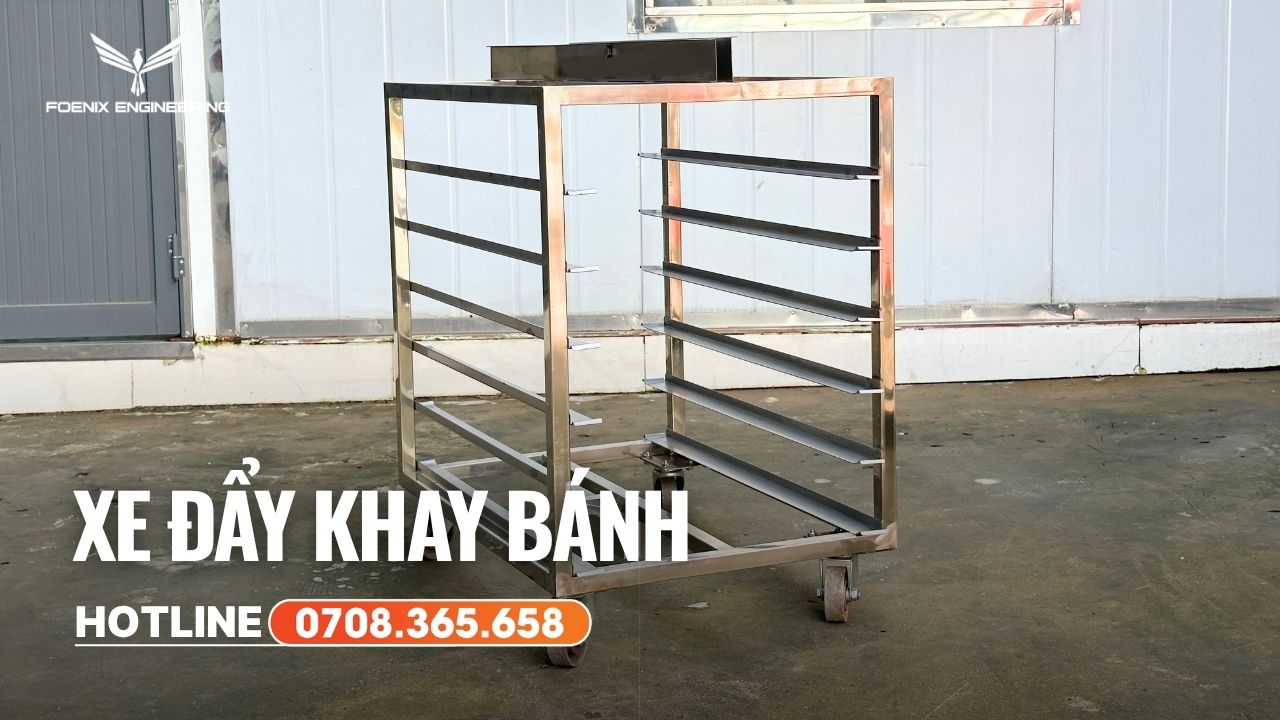 Các loại xe đẩy khay bánh phổ biến